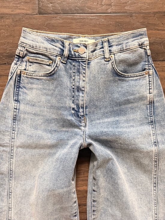 REISS Sold-Out Fern Twist Seam Barrel Flare Jeans Sz 26 NWT $300!! - Picture 6 of 9